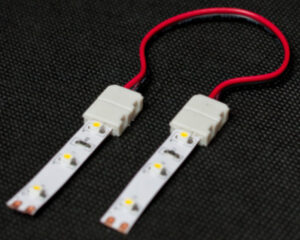 Złącze CLICK podwójne do taśmy LED 10mm + przewód do taśm wodoodpornych