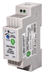 DIN Rail PSU 24V/0.63A, plastic case, step type