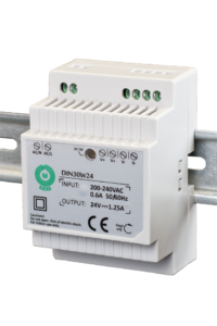 DIN Rail PSU 24V/1.25A, plastic case, step type