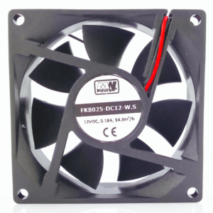 MW POWER Wentylator osiowy 80x80x25, 12VDC, 2.16W, 2400RPM, 54.3m3/h, łożysko kulkowe
